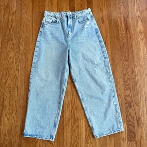 Free People Light Blue Wide Leg Jeans